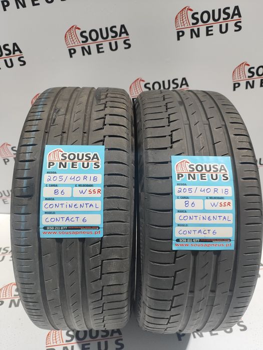 2 pneus semi novos 205-40R18 Continental 86w SSR - Oferta dos Portes
