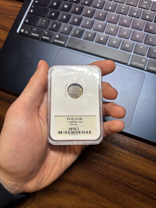 2 grosze 1939r MS63 grading