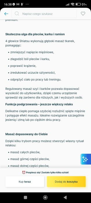 Fotel masujących