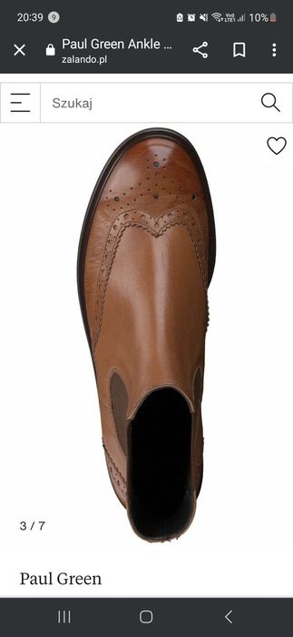 Sztyblety skorzane Paul Green na zalando 890zl