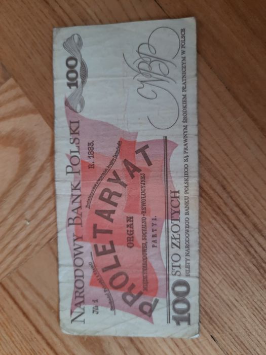 Sprzedam banknot 100 złotowy z 1986