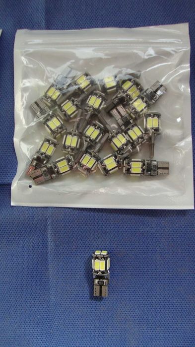 Lâmpadas Led T10 W5W, matricula e de ambiente de elevada luminosidade