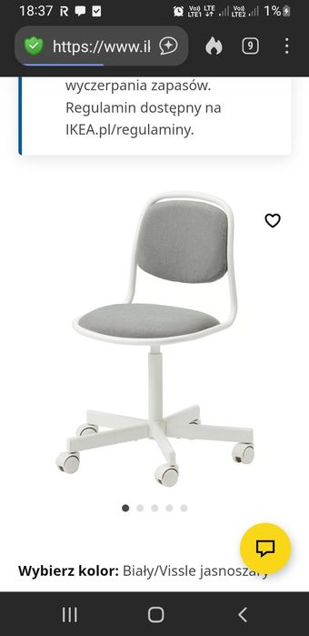 4 fotele biurowe ikea