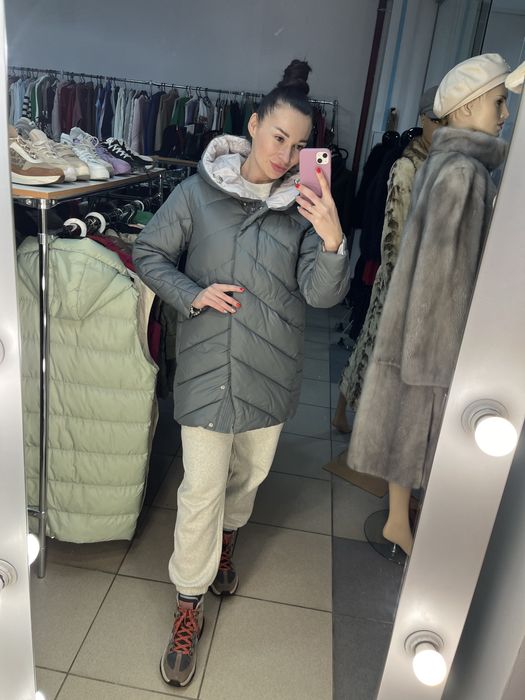 Розпродаж ! Демісезона  курточка подовжена колір полинь розмір XS-S