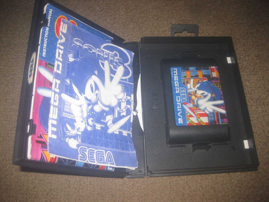 Jogo "Sonic 3" para Sega Mega Drive/Completo/Com 2 Manuais!