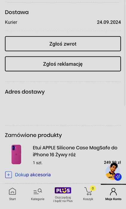 Orginalne etui apple do iphone 16 różowe