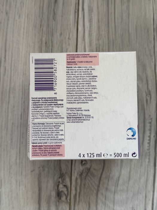 Nutridrink protein omega 3 onkologiczne truskawka malina