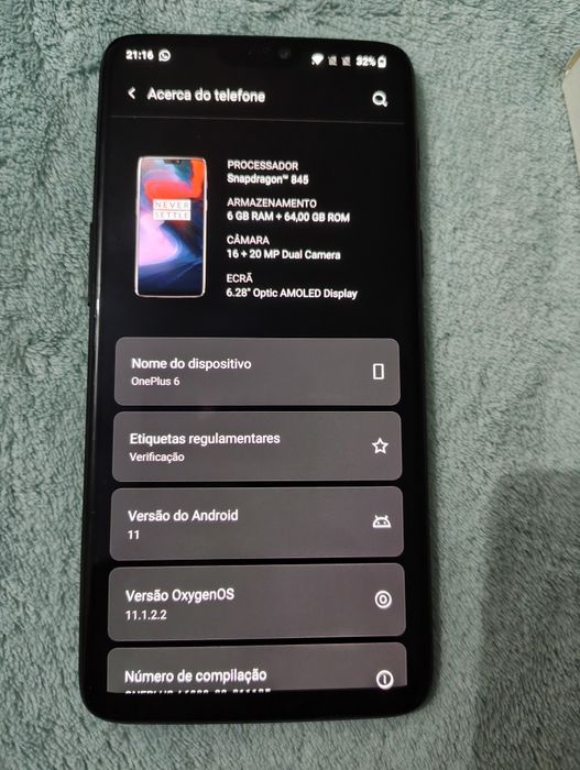 One plus 6 6/64gb
