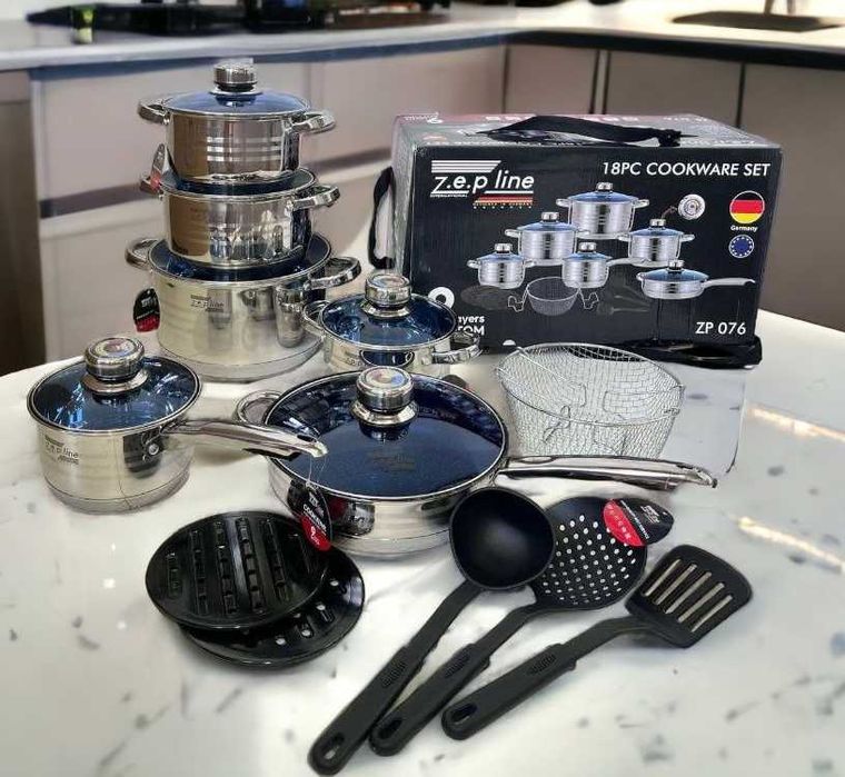 Набор кастрюль, посуды/фритюрниця, сковорода. Набір посуду, Каструлі