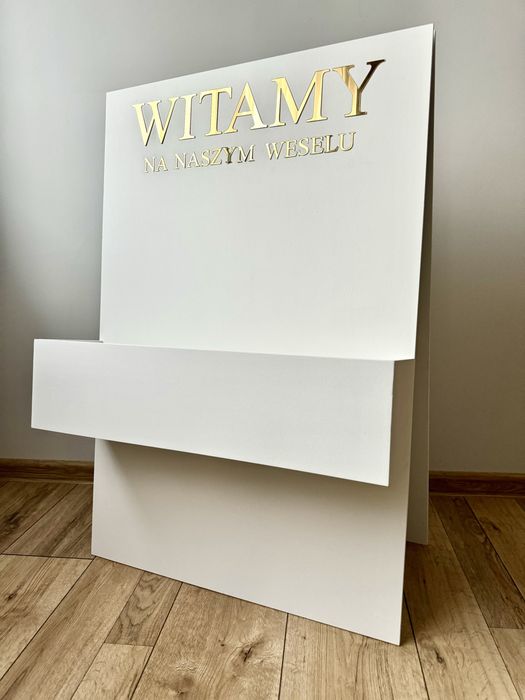 Tablica powitalna flowerbox Witamy dekoracje sali wesele ślub