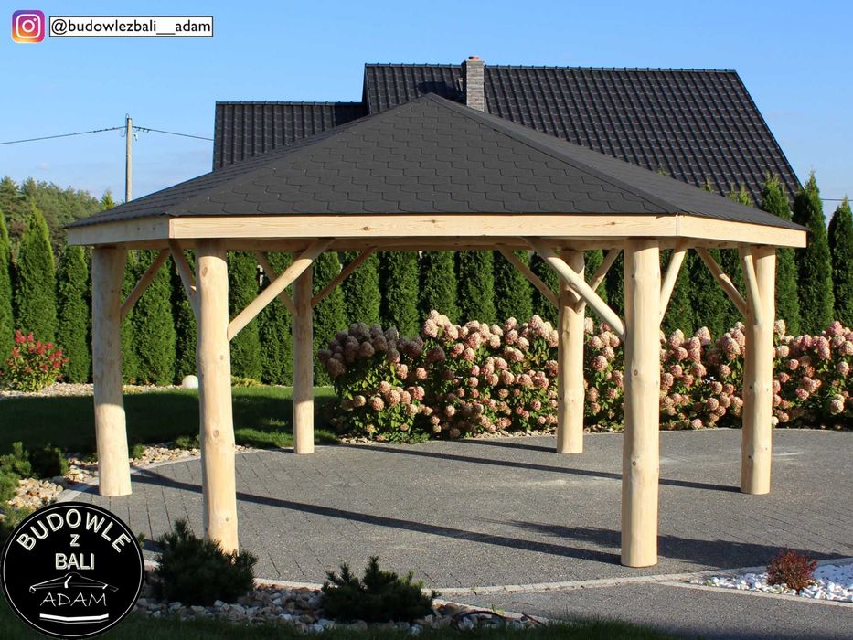 Altana Sześciokątna z Bala, Altanka z Bali, Altana Ogrodowa (montaż)