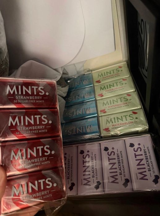 cukierki mints.