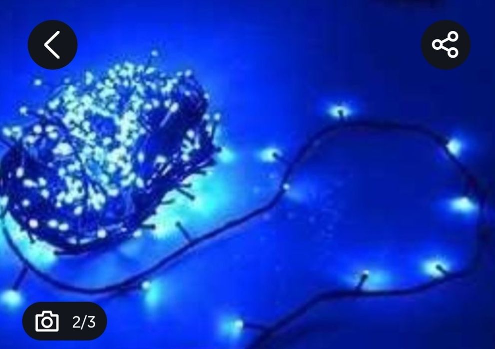 Lampki choinkowe 200 LED niebieskie