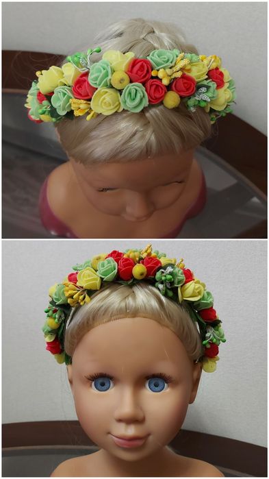 Обручі зі штучних квітів