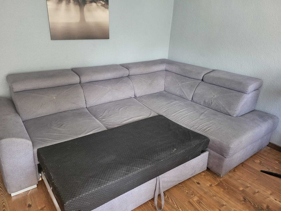 Narożnik z funkcja spania