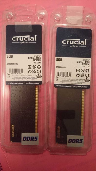 Оперативна пам"ять Crucial 2x8Gb DDR5-4800 UDIMM