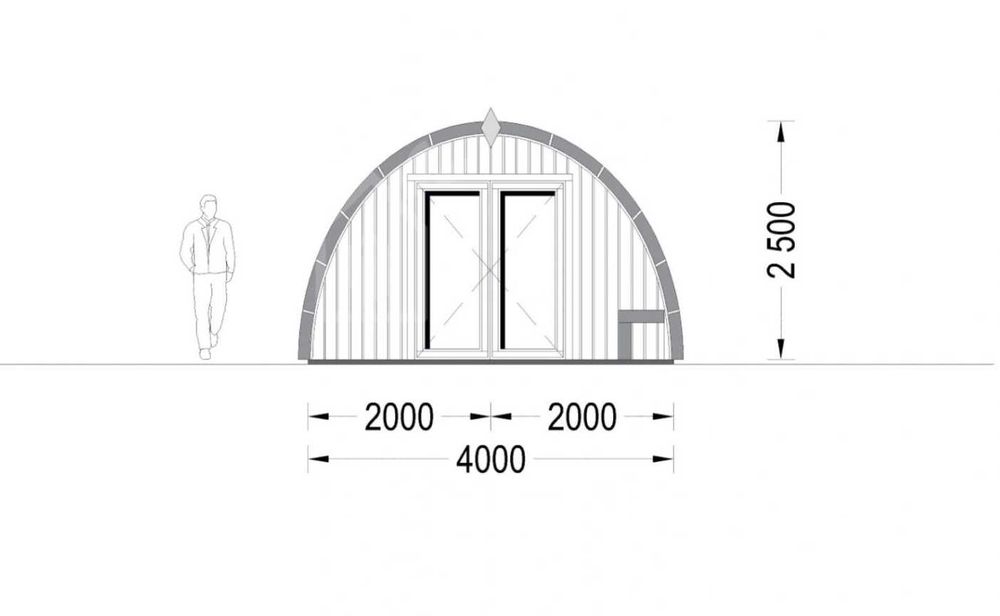 Casa de madeira para jardim, 4x6 m, 24 m² nova