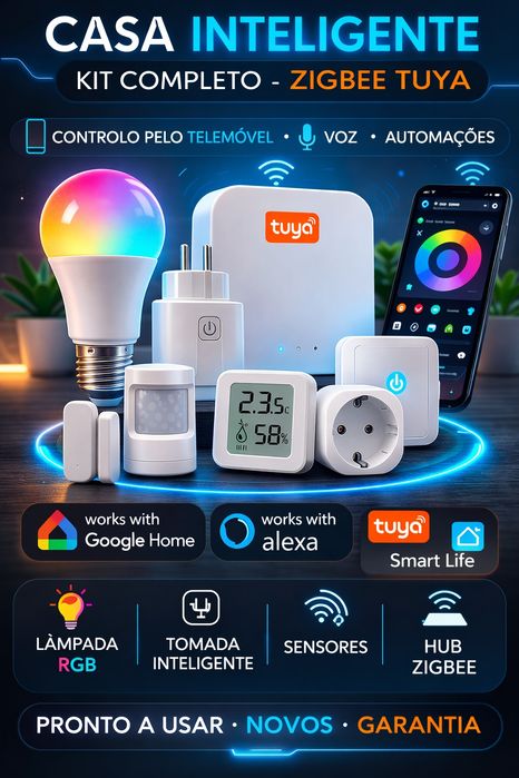 Casa Inteligente Zigbee Tuya – Hub + Sensores