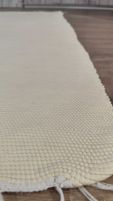 Tapete em algodão 1,25 × 1,88 m – tom amarelado