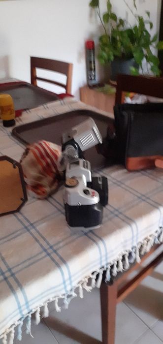 Beautiful working old camera with flash64585333842563121