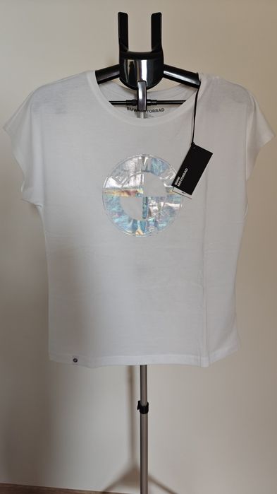 Nowy oryginalny damski T-shirt BMW Motorrad r. M
