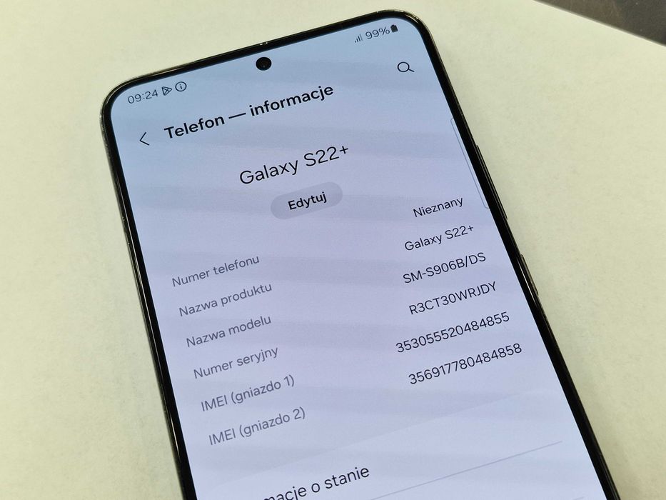 Samsung Galaxy S22+ Dual SIM/ 8GB/ 128GB/ Grade B+/ Phantom Black + ła