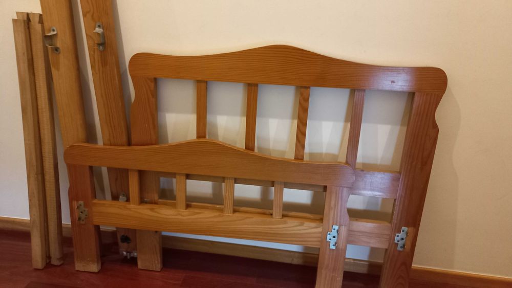 Cama Solteiro Pinho Maciço