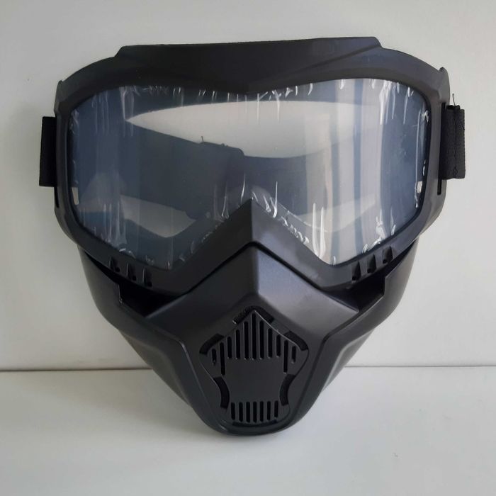 Máscara Protecção Óculos Transparentes Novos Motos Desportos Radicais