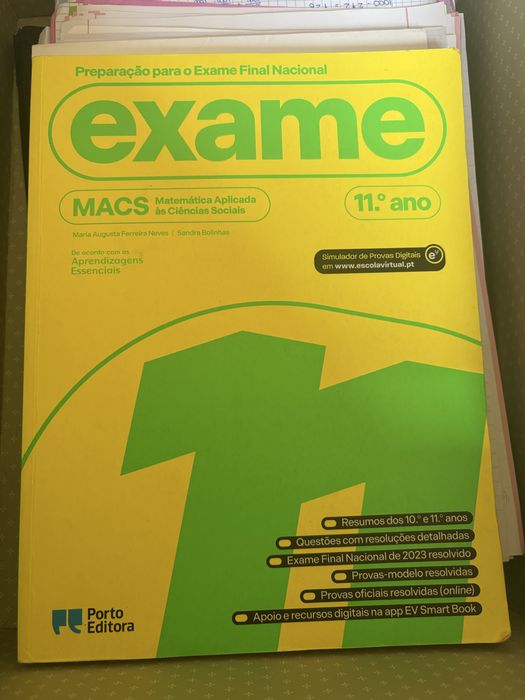 Livro Exame MACS 11.º Ano – Porto Editora