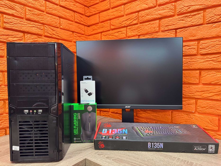 Ігровий комплект (Ігровий комп + Монітор 24" IPS + Периферія+ WiFi+BT) Гарантія