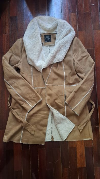 Casaco pelo creme Lefties tam S