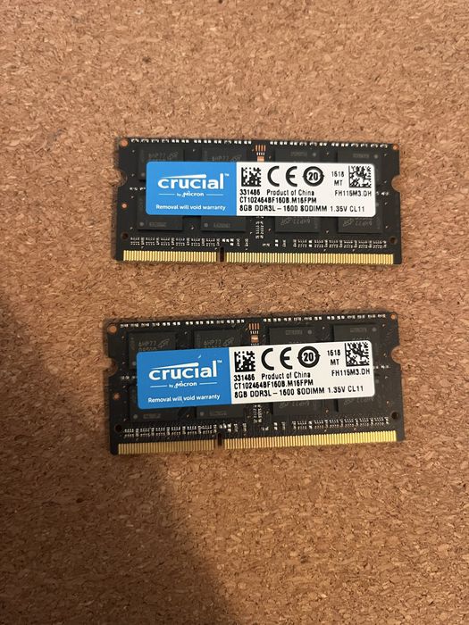 Memoria ram 16Gb DDR3 So-Dim Crucial