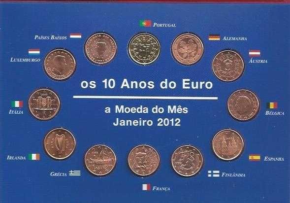 EUROS Os  10 Anos do Euro Moeda do mes da Filae