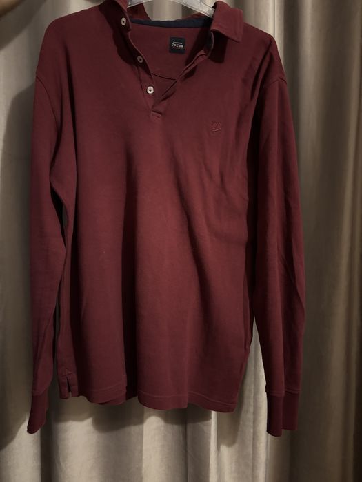 Bordowa męska  bluzka z guzikami upper casual jerem collection