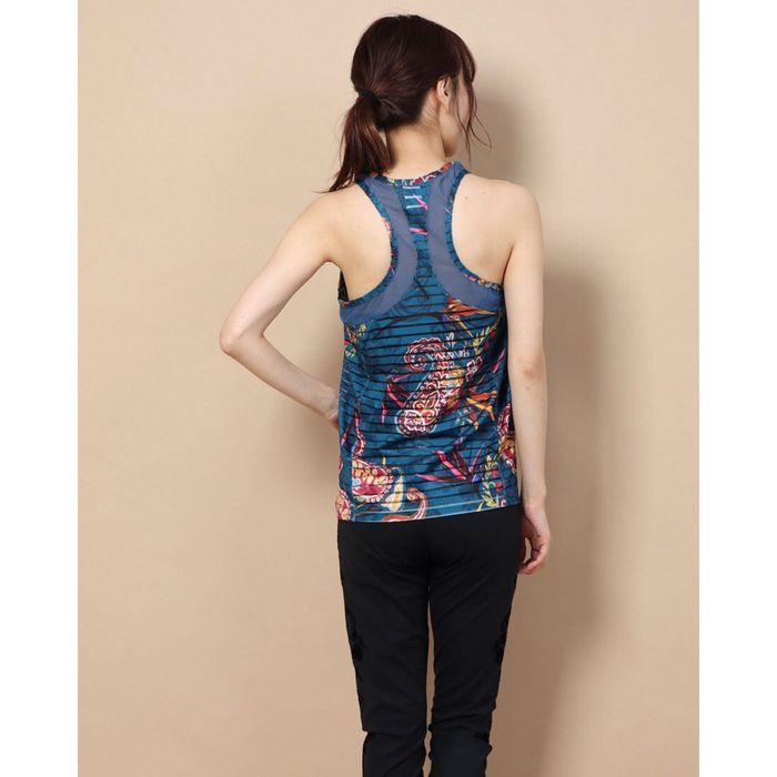 T-shirt Desigual z ramiączkami Etnic Paski Top S