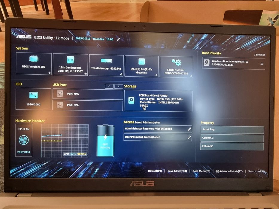 Notebook ASUS x515ea bq1445w używany stan bardzo dobry