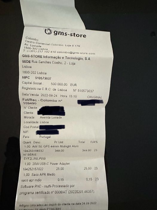 Apple watch SE - 44 mn - 2022