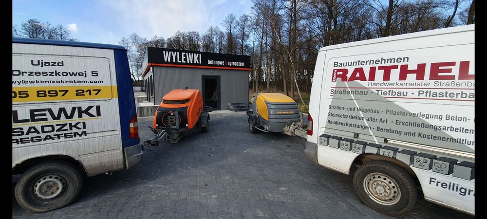 Wylewki betonowe, maszynowe, mixokret