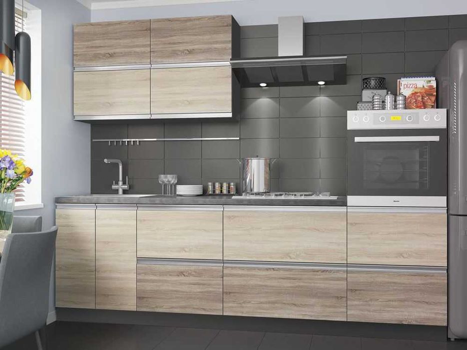 Кухня Альбіна (ручка алюміній інтегрована в фасад) під ваш розмір