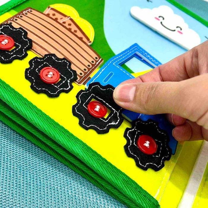 Бізіборд-книга бизиборд фетрова з активностями 21×6×22 см (C 71085)