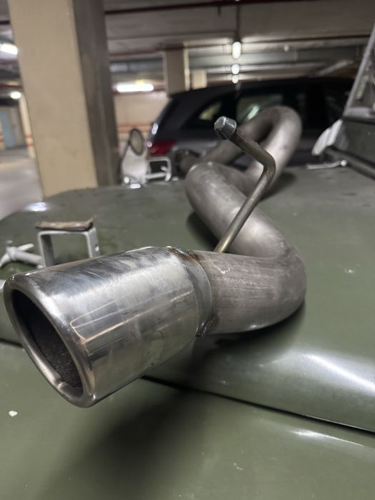 Straight rear exhaust defender 90 td5 / puma