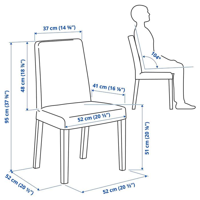 4 Cadeiras IKEA Bergmund