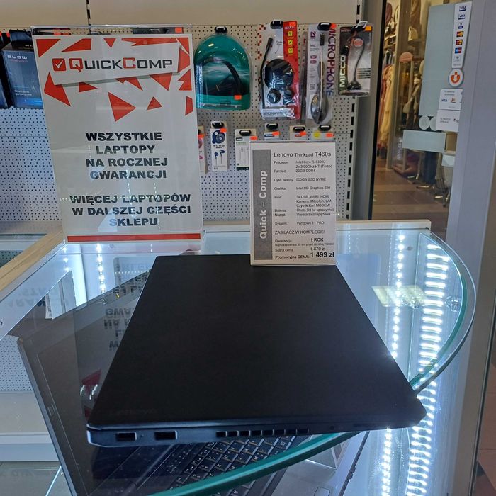 Laptop Lenovo ThinkPad T460s i5 / 20GB DDR4 / 500GB SSD NVME / WIN 11