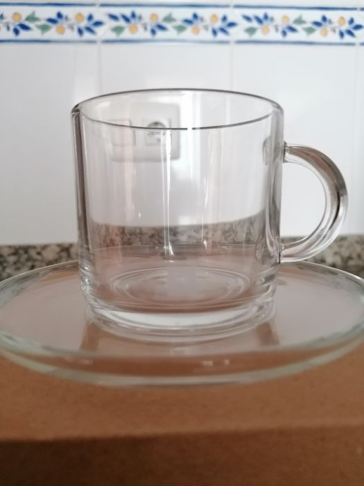 Chávena lungo com pires