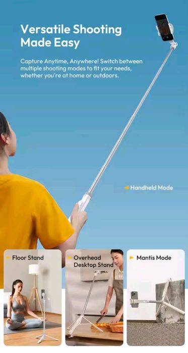 Селфи палка штатив с пультом 3-в-1 Ulanzi TT88 MagSafe 144см с крюком