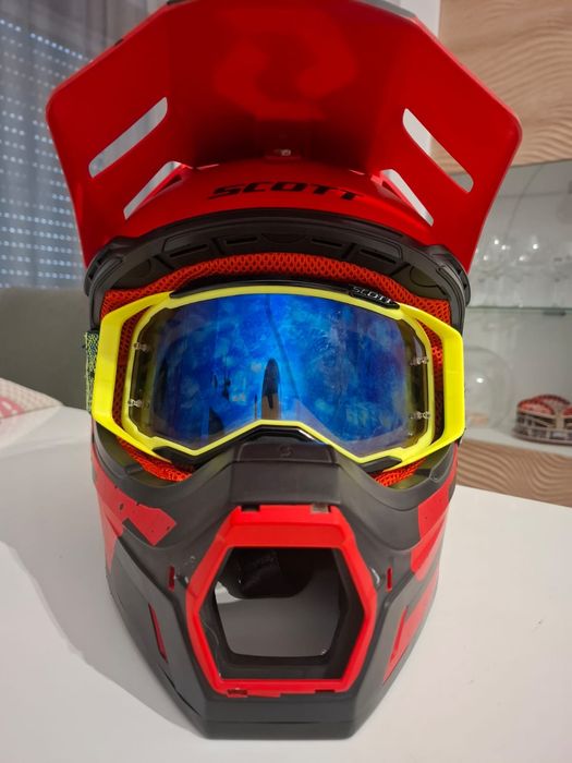 Capacete cross criança (XS) SCOTT + oculos Scott