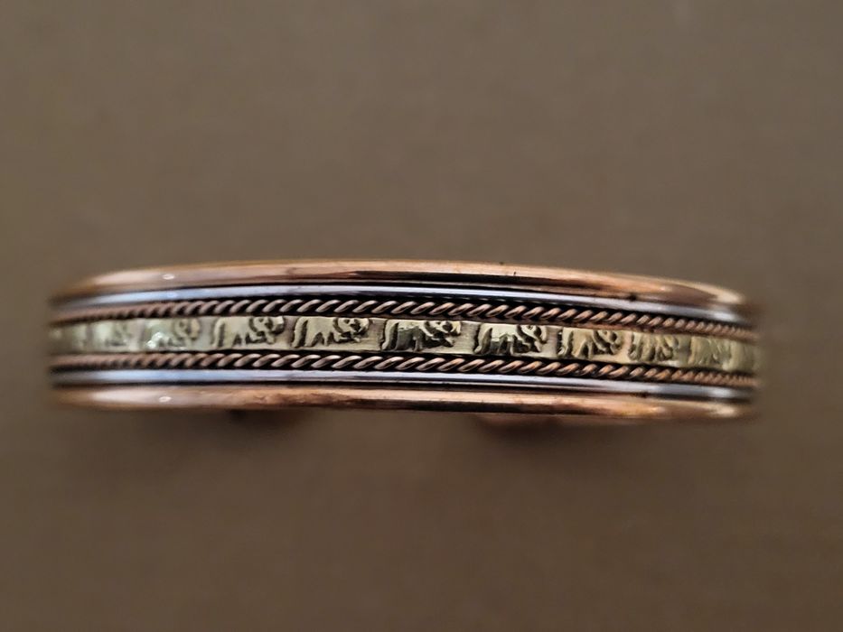 Bransoletka miedziana magnetyczna - Słonie