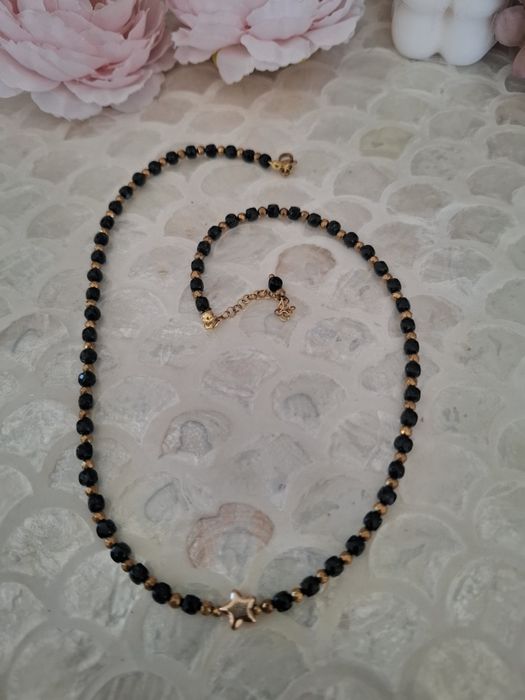 Naszyjnik handmade z naturalnych kamieni hematyt szmaragd nilu