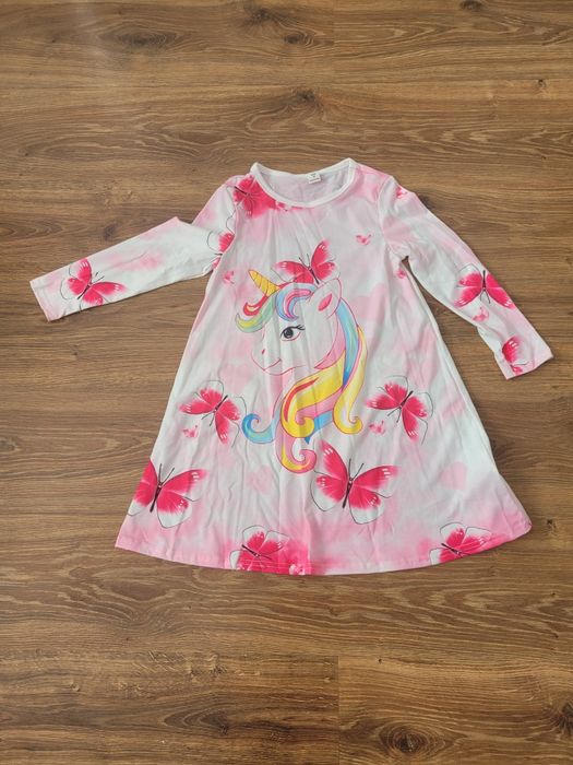 Piękna sukienka jednorozec 7 lat 128