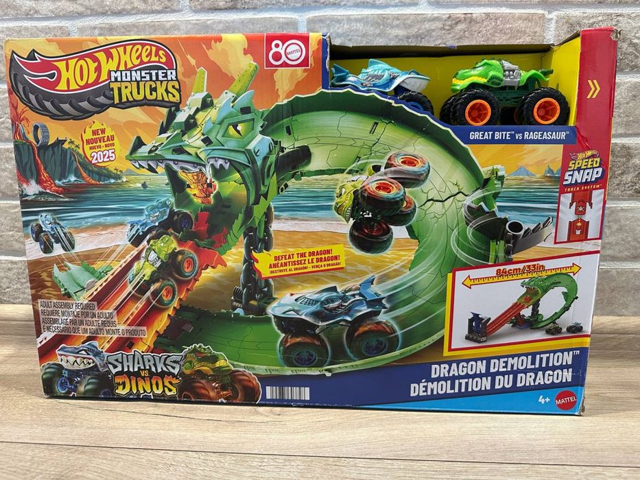 Ігровий набір Hot Wheels Monster Trucks Драконячі перегони